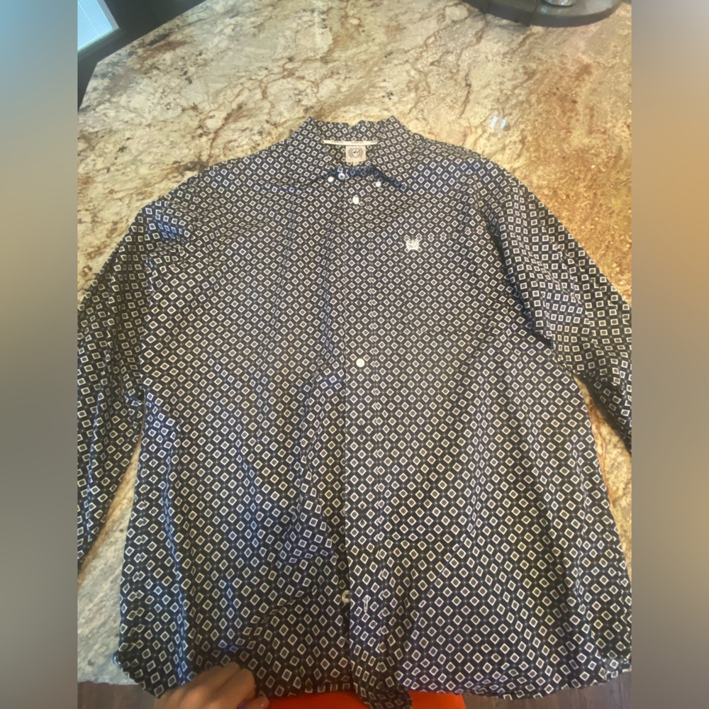 Men cinch long sleeve button up!!!